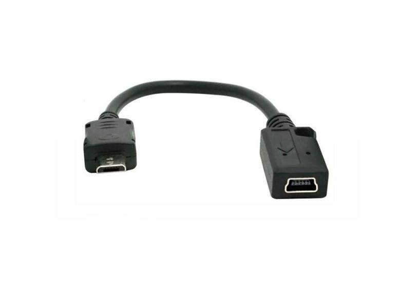 10cm mini usb fêmea para micro usb conector masculino cabo de ...