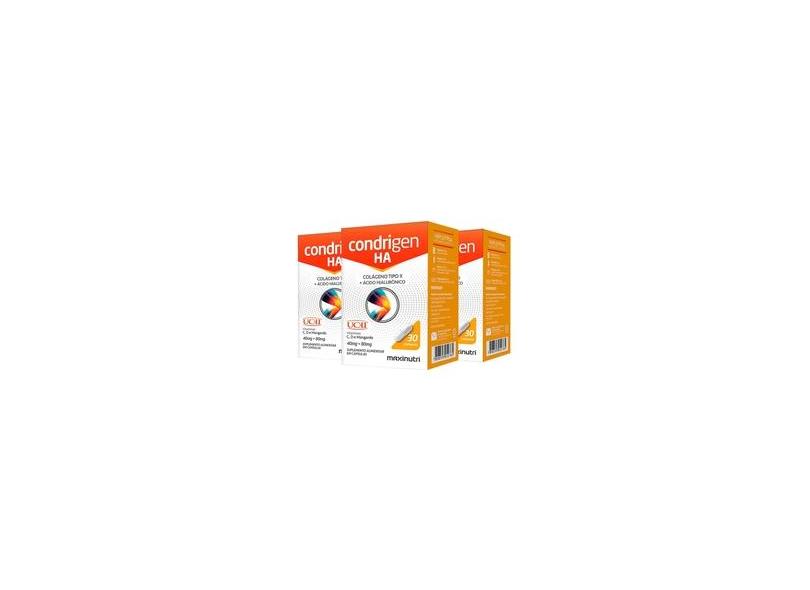 Kit 03 Condrigen H.A. Colágeno Tipo II + Ácido Hialurônico 30 Cáps Loja Maxinutri