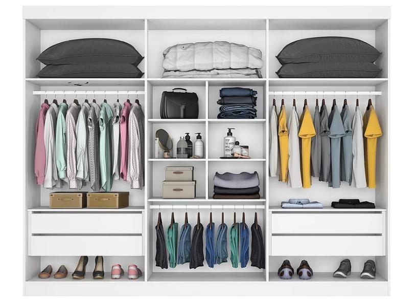 Guarda-Roupa Casal 6 Portas 4 Gavetas Alba Made Marcs