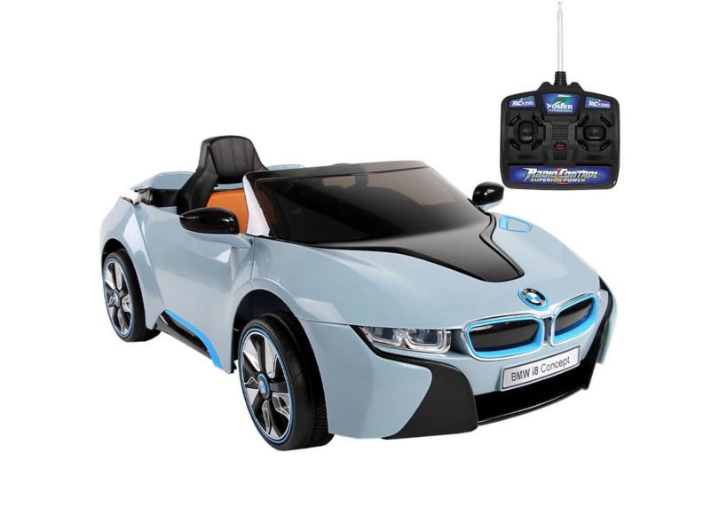 Carro Eletrico Infantil Belfix BMW i8 12V Azul Controle Remoto