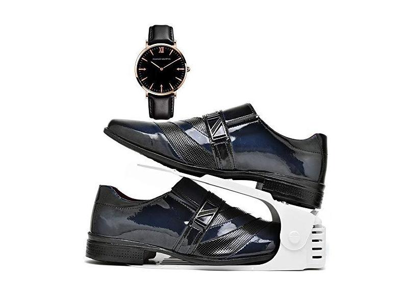 Kit Sapato Social Verniz Com Organizador e Relógio King Masculino DUBUY  632DB Tamanho:45;cor:;gênero:Masculino com o Melhor Preço é no Zoom