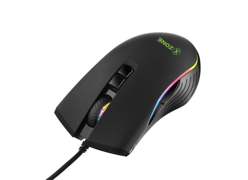 Mouse Gamer Rgb Led Programável 4800Dpi Xzone Gmf-01