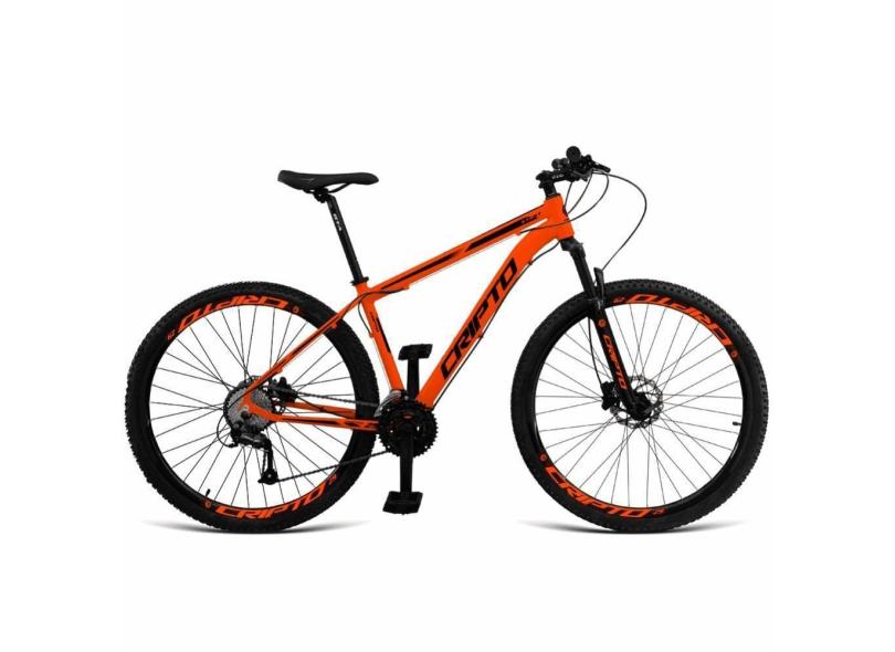 Bicicleta Aro 29 Cripto 21 Marchas Freios Disco c- Suspensão - Laranja-preto - 19 Laranja-preto