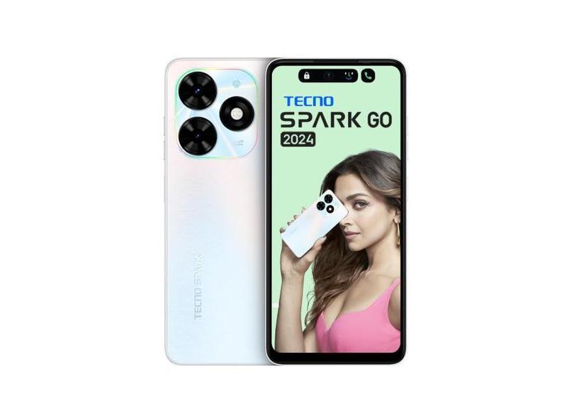 Smartphone Spark Go 2024 Branco 128Gb 4Gb Display 6,6 Pol - Tecno