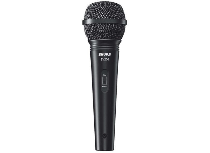 Microfone Shure Dinâmico Sv200 Original Com Cabo