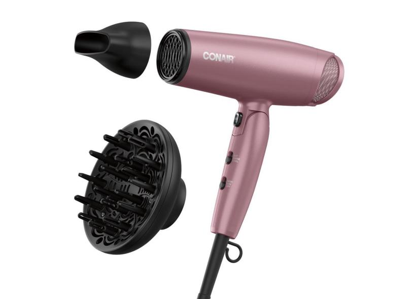 Secador de cabelo Conair Radiance Boost com alça dobrável para difusor