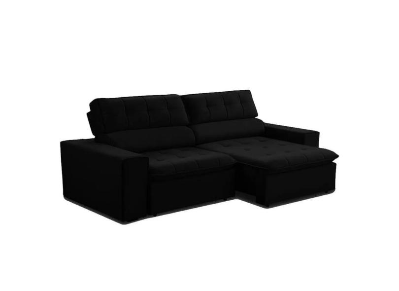 Sofá 2 lugares Retrátil Reclinável Veludo Libano Shop da Mobilia
