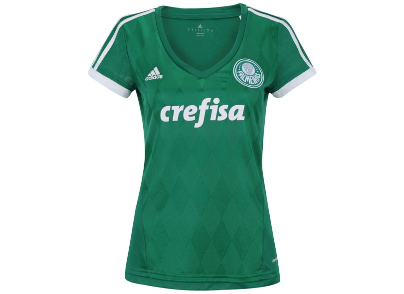 Camisa Jogo Feminina Palmeiras I 2015 sem número Adidas