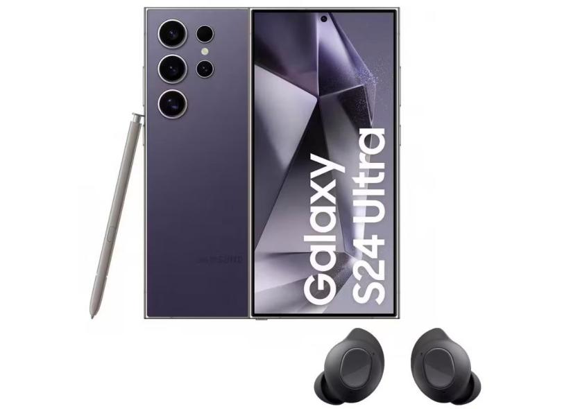 Kit Smartphone Samsung Galaxy S24 Ultra 5G 512GB + Fone de Ouvido Galaxy Buds FE