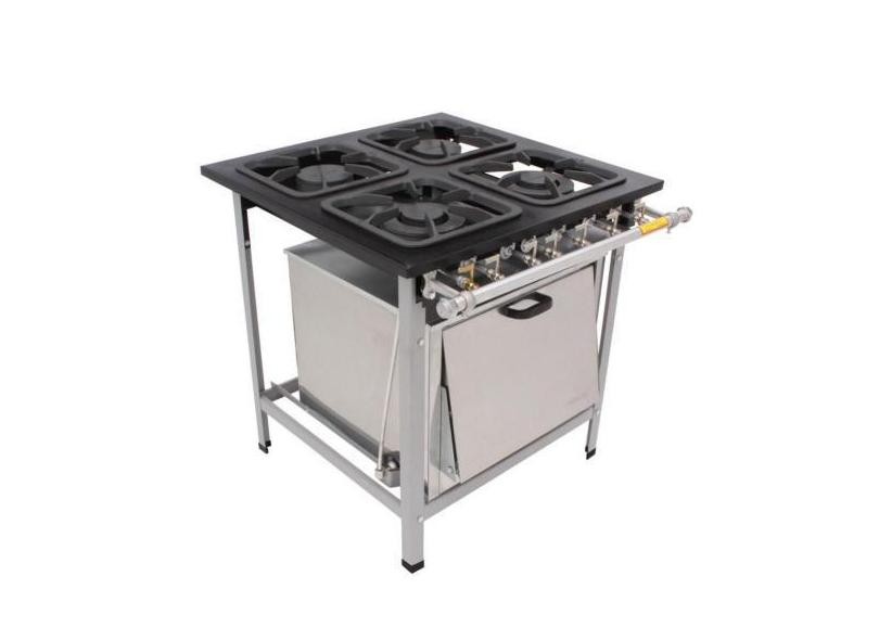 Fogao 4B M-18 M/m Gas Glp Super Luxo 40X40 Perfil 6,5Cm Com Forno - Me