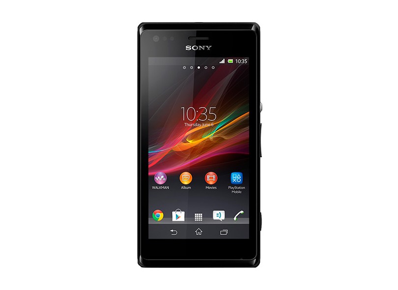 Smartphone Sony Xperia M C2004 Câmera 5,0 MP Desbloqueado 2 Chips 4 GB Android 4.1 (Jelly Bean) 3G Wi-Fi