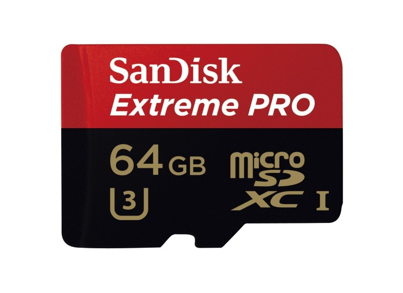 Cartão de Memória Micro SDXC com Adaptador SanDisk Extreme Pro 64 GB SDSDQXP