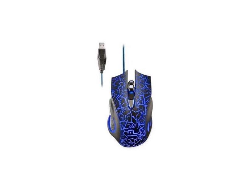 Mouse Gamer 3200DPI 6 Botões com LED Cores Multilaser - MO250
