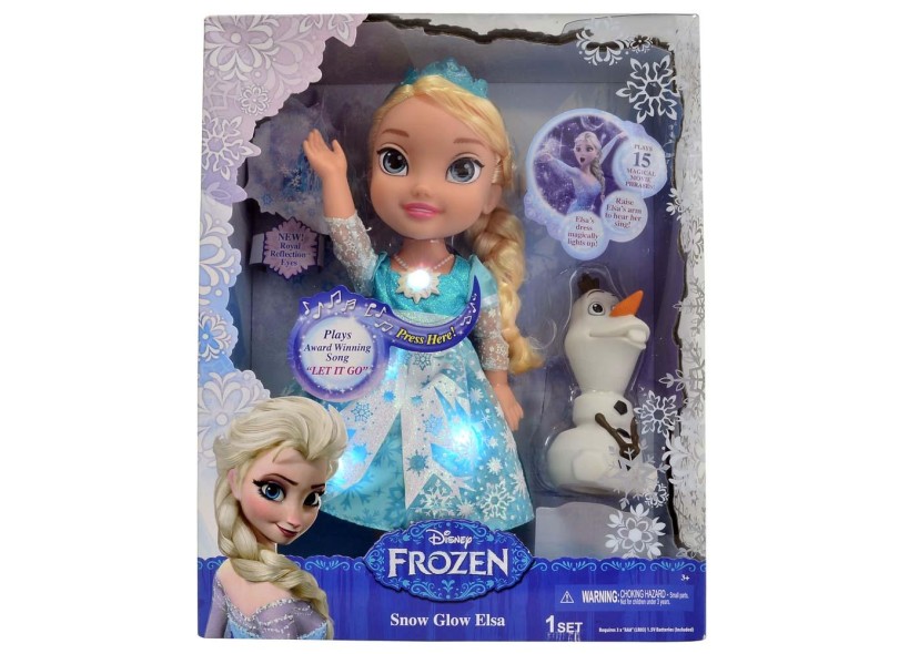 Boneca Princesas Disney Elsa e Olaf Sunny