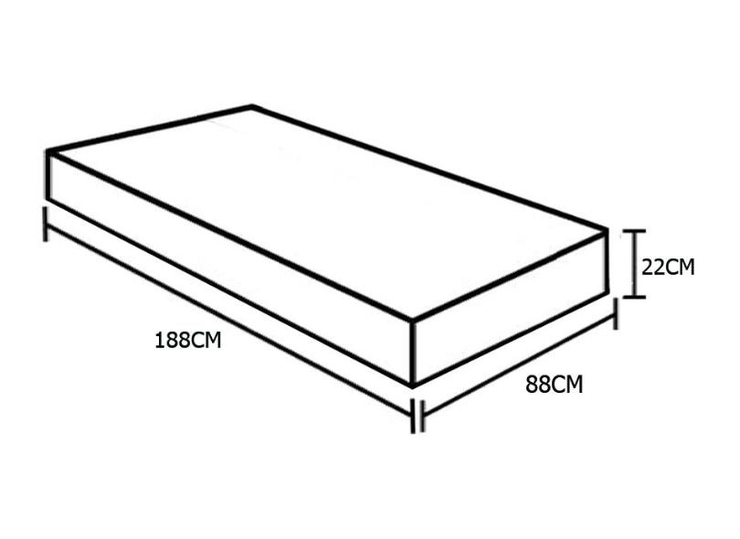 Colchão Solteiro Molas Bonnel SP Móveis 88 x 22 x 188 cm