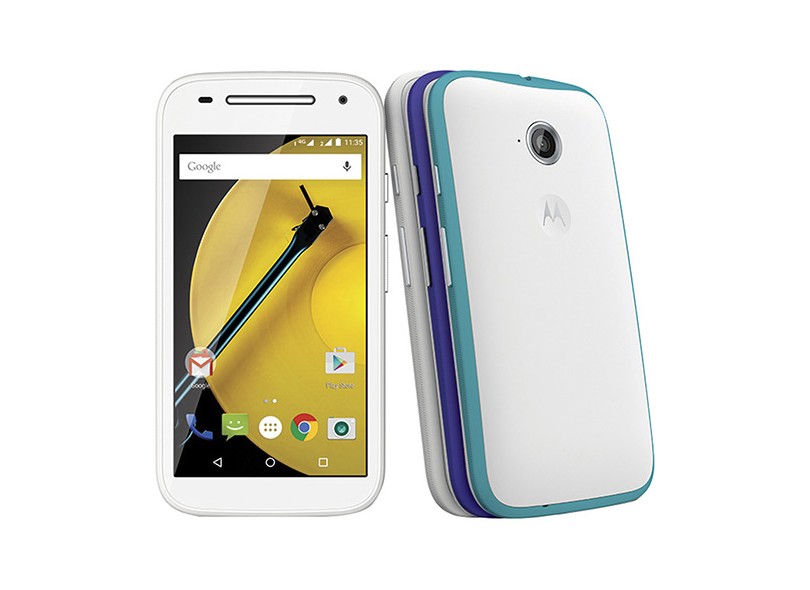 Smartphone Motorola Novo Moto E 2ª Geração DTV Colors XT1523 5,0 MP 2 Chips 16GB Android 5.0 (Lollipop) Wi-Fi 4G 3G