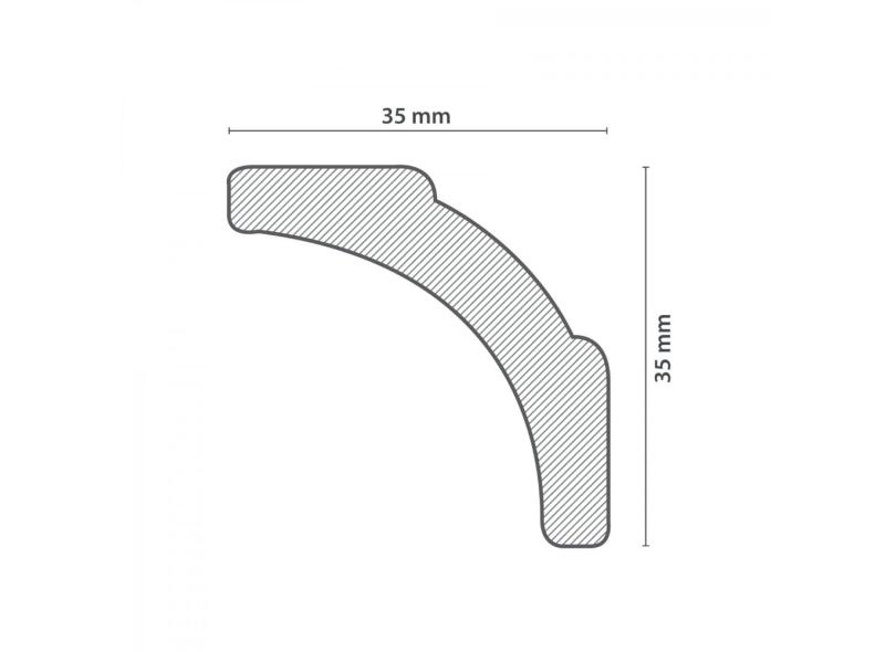 Roda Teto A5 Perfil de Poliestireno Homestar - caixa com 6 m - com o ...
