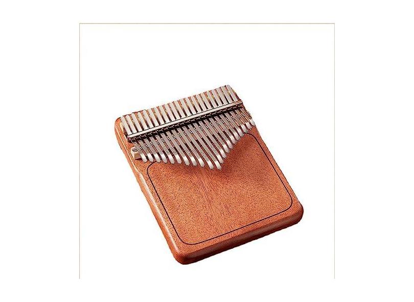 Piano de polegar Kalimba de 17 teclas, piano de polegar de 21 teclas, sândalo vermelho e dentes de aço de minério, com martelo de afinação, adesivos de chave e mais incluídos