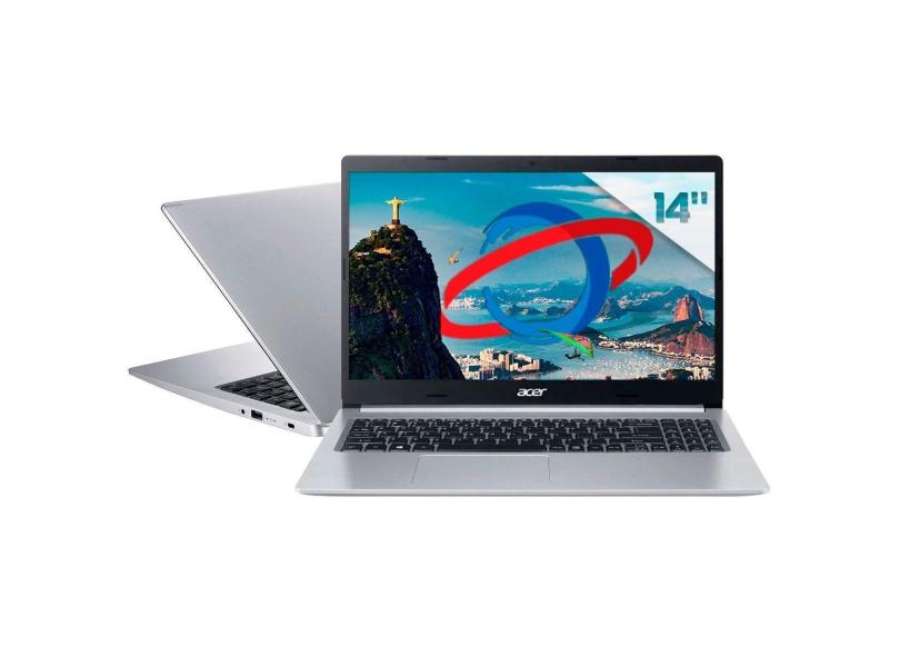 Notebook Acer A514-53- Intel i3 1005G1, RAM 12GB, SSD 500GB, Tela 14, Windows 10 Professional-Unissex