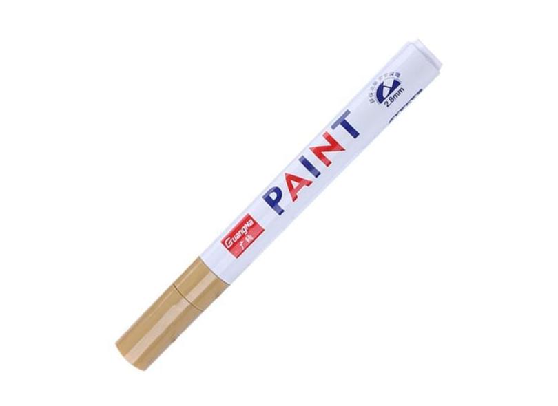 Caneta Paint Mark Pinta Metal Plástico Sola Tênis Pneu, Dourado