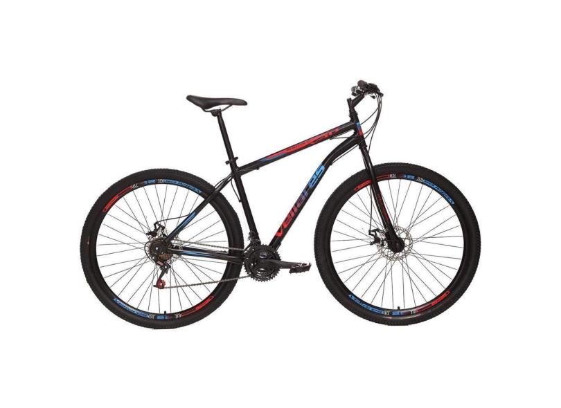 Bicicleta Aro 29 Vellares V40 21 Marchas E Freio A Disco Preto/vermelho/azul