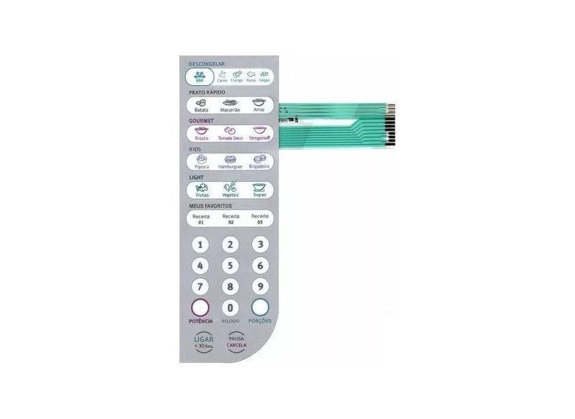 Membrana Painel Teclado Microondas Mef41 Electrolux 69580894