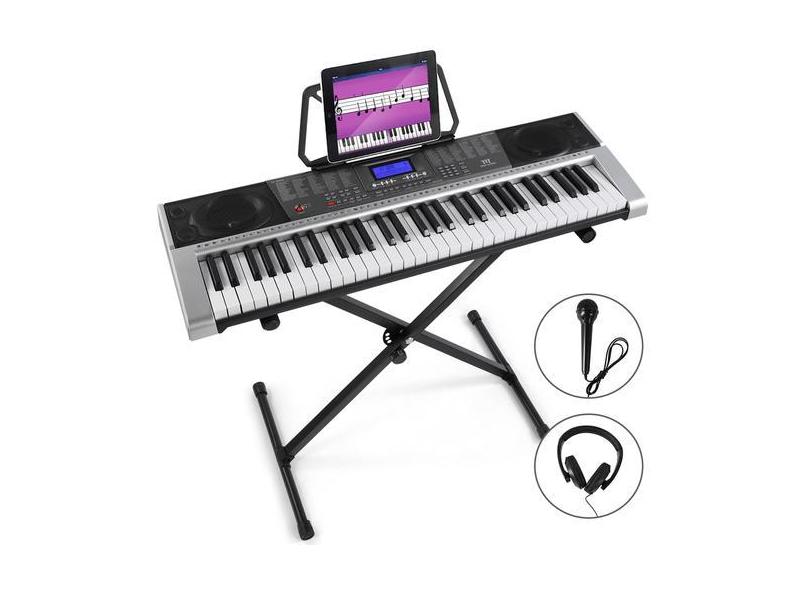 Teclado de piano MUSTAR MEK-300 de 61 teclas com suporte para iniciant
