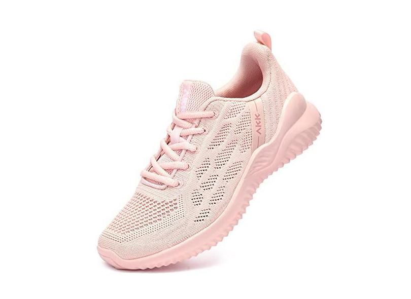 KPP Tênis feminino – Tênis feminino para treino, corrida, caminhada, atlético, academia, moderno, leve, para amamentação, casual, leve, rosa, 38