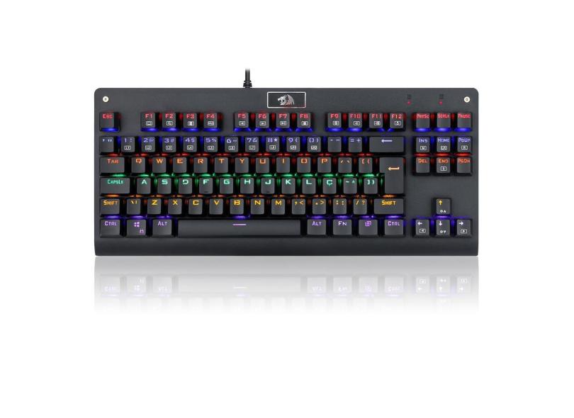 Teclado Gamer Mecânico Redragon Dark Avenger Led Rainbow, Switch Outemu Mk2 Red - Abnt2