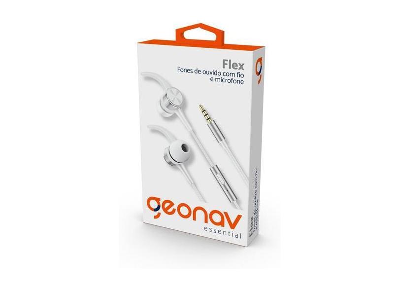 Fone de ouvido com fio geonav essential - prata