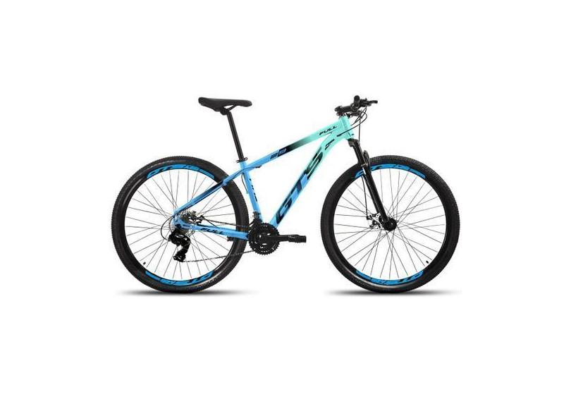 Bicicleta Aro 29 GTS Full 24 Marchas Freios a Disco - GTS Feel, Verde 