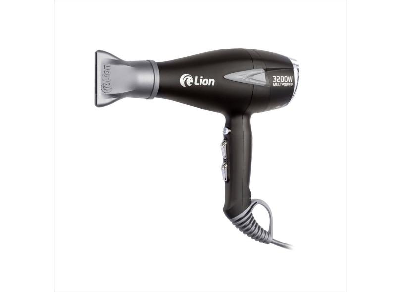 Secador de cabelo lion multpower 3200W preto fosco 220V