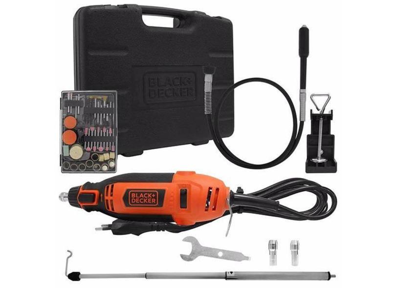 Kit Micro Retífica + 113 Acessórios Rt18Ka 127V Black Decker