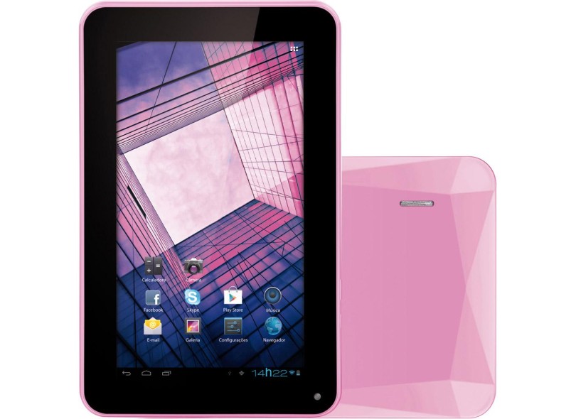 Tablet Multilaser Pc 7 4.0 GB LCD 7 " Android 4.0 (Ice Cream Sandwich) Diamond Lite NB041