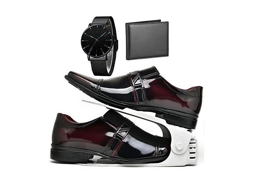 Kit Sapato Social Com Organizador, Carteira e Relógio Slim Masculino DUBUY  820DB Tamanho:43;cor:;gênero:Masculino com o Melhor Preço é no Zoom