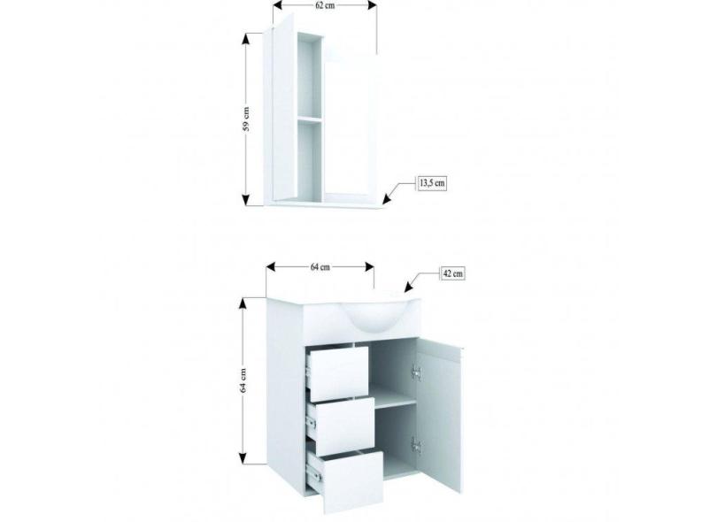 Conjunto Para Banheiro Gabinete Com Cuba E Espelheira New Aspen M Veis