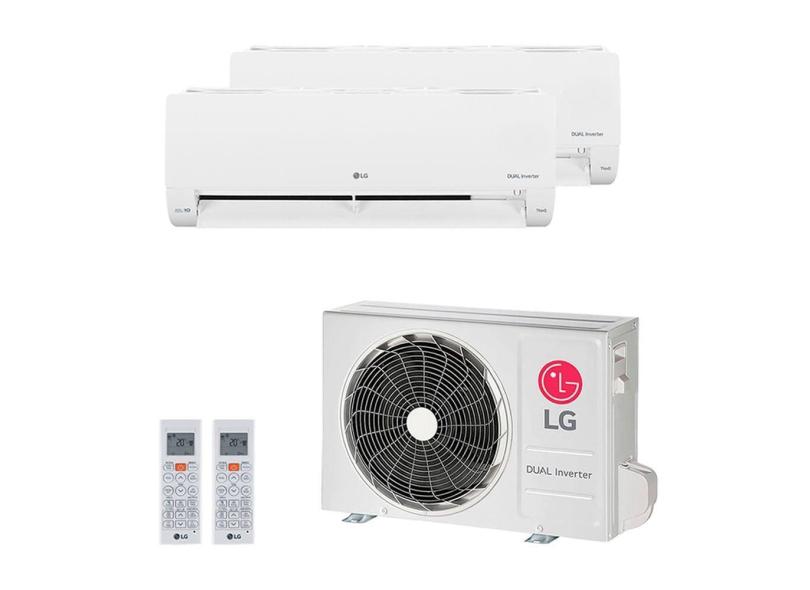 Ar Condicionado Bi Split Inverter LG 16.000 Btus (Hi Wall 9.000 + Hi Wall 12.000)Frio 220v R-32