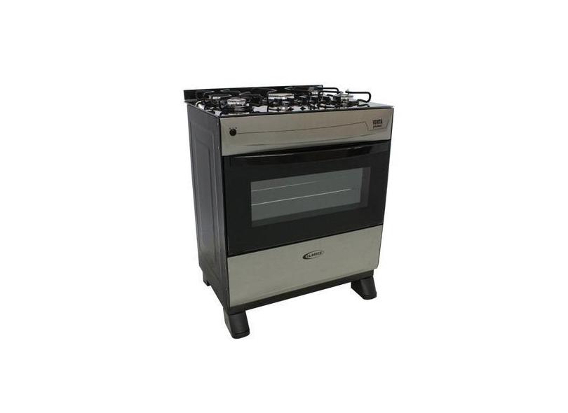 Fogão a Gás Veritá Gourmet 5 Bocas Kromanox Mesa de Vidro Kromanox - C