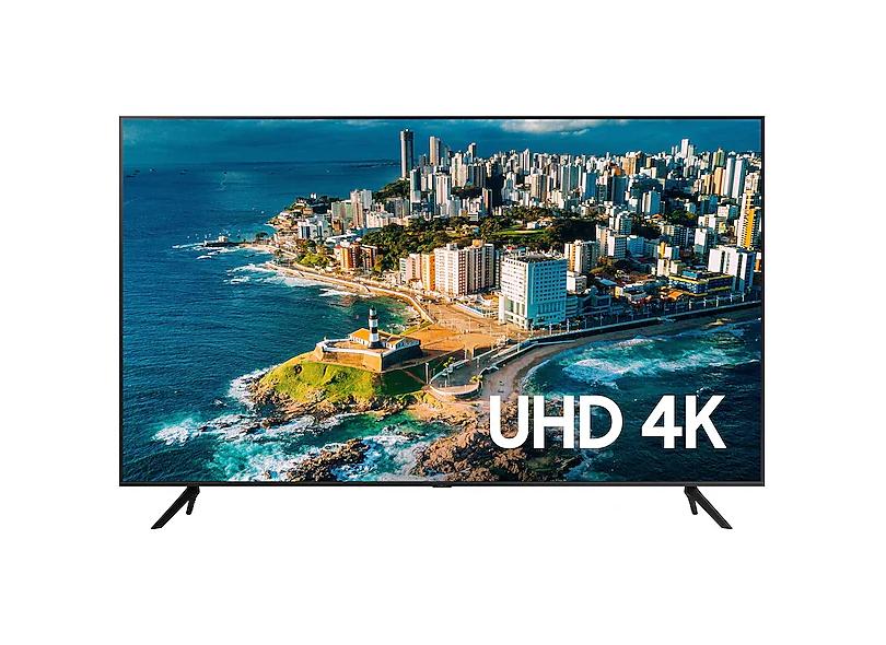 Smart TV LED 65 Samsung Crystal 4K HDR UN65AU7700GXZD com o