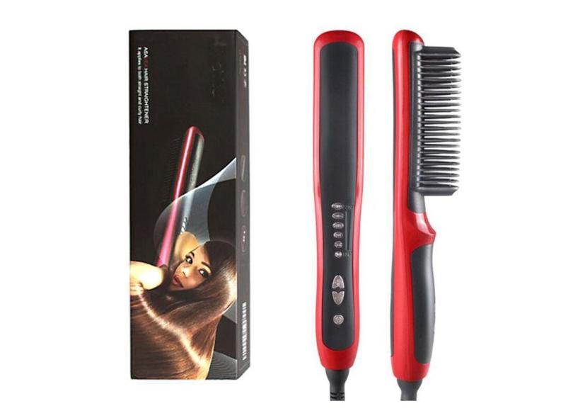 Negativo Ion Straightening Comb Aquecimento Secador de Cabelo Double Ro