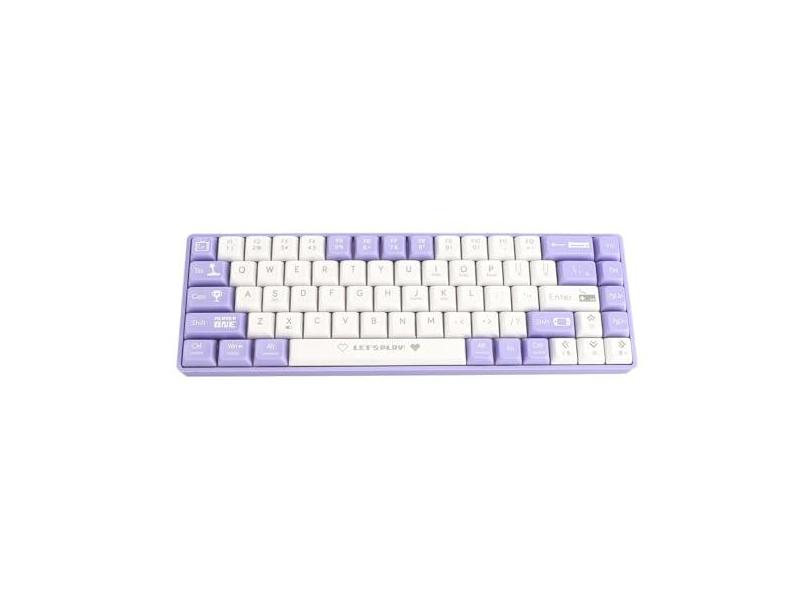 Teclado 65%, Teclado para Jogos 65% 68 Teclas Com Fio Mecânico Teclado para Jogos Hot Swappable Retroiluminação Dinâmica Interruptor Vermelho Teclado Mecânico para Dispositivos