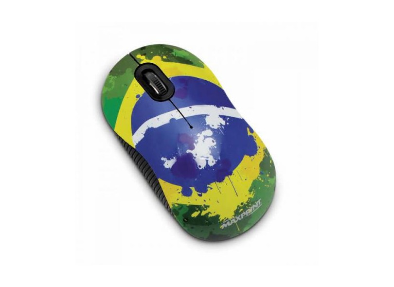 Mouse Óptico USB Bandeira Brasil 601050 - Maxprint