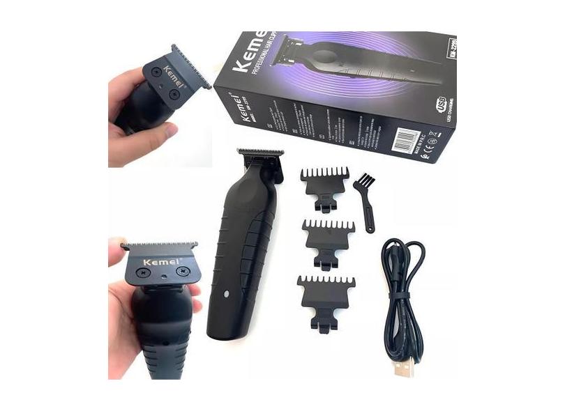 Kemei Km-2299 Maquininha Cortar Cabelo Barba E Pelos Preto - Blackwatc