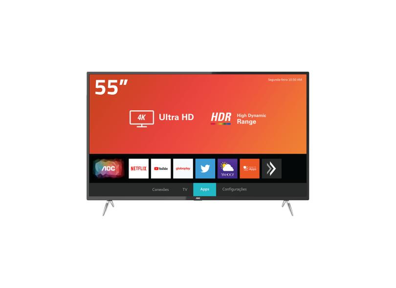 Smart TV TV LED 55 " AOC 4K Netflix 55u6295 3 HDMI