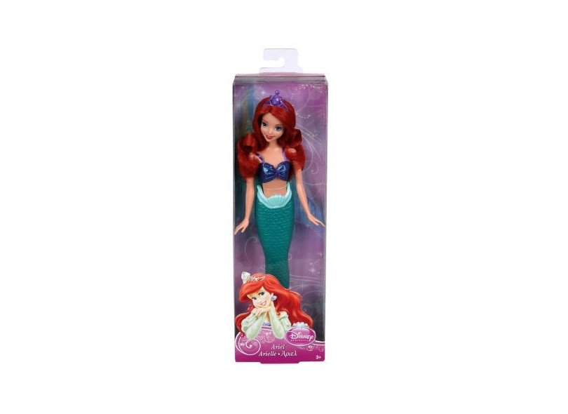 Boneca Princesas Disney Básica Ariel Mattel