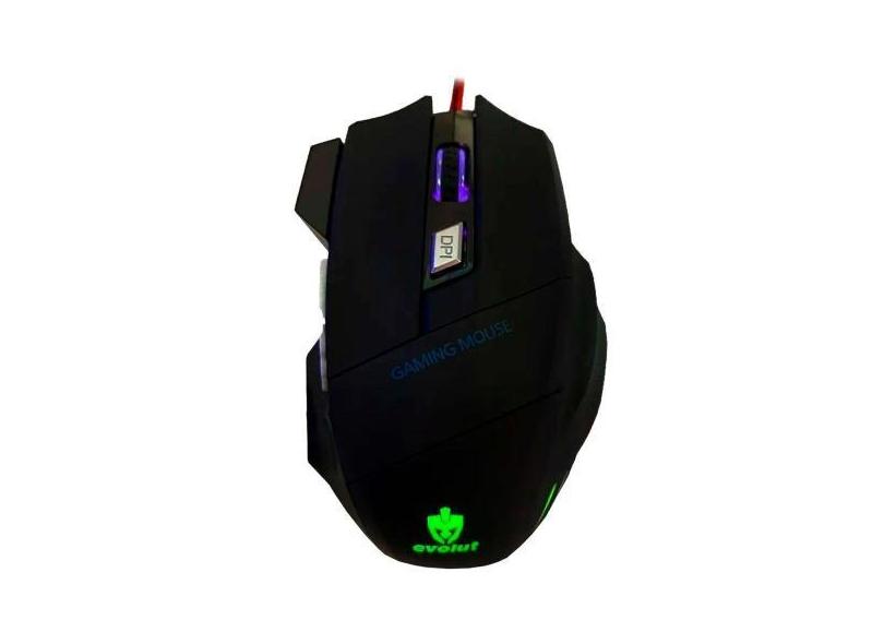 Mouse Gamer Evolut Predator EG-103 RGB 2400 DPI 06 Botões