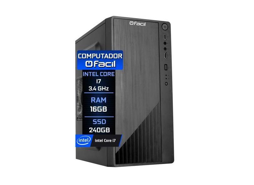 Computador Fácil Intel Core i7 3.4GHz 16GB SSD 240GB - Fácil Computado