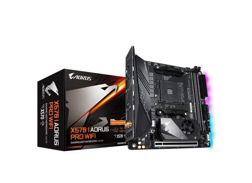 Placa Mãe X570 I AORUS PRO WIFI AMD AM4 Mini ITX DDR4