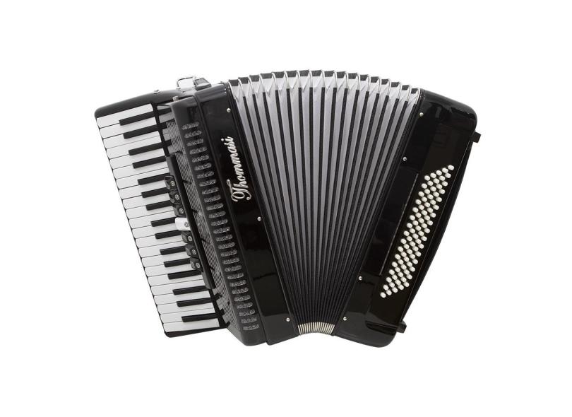 Acordeon 80 Baixos 37 Teclas Ta 8009 Preto Thommasi f097