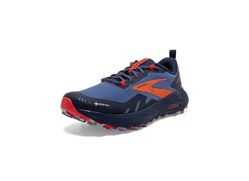 Brooks Tênis de corrida feminino Cascadia 17 GTX impermeável para trilha, Azul-marinho/agridoce/pavão, 40